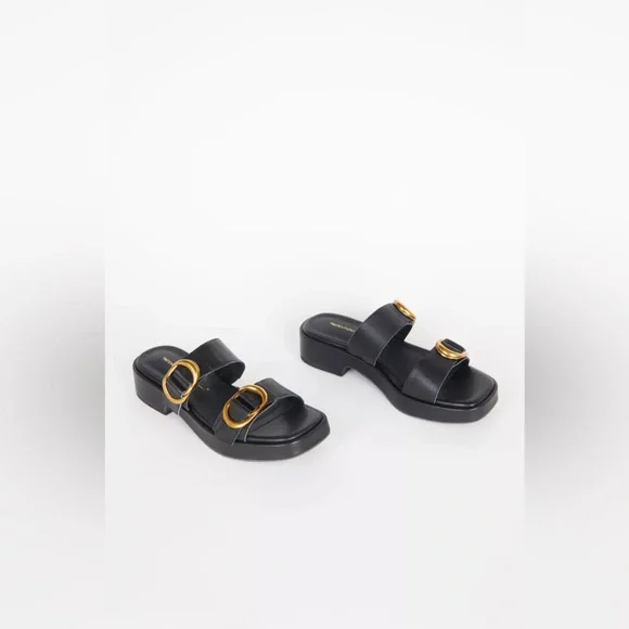 Intentionally Blank Orion Leather Slide Sandal - Picture 4 of 10